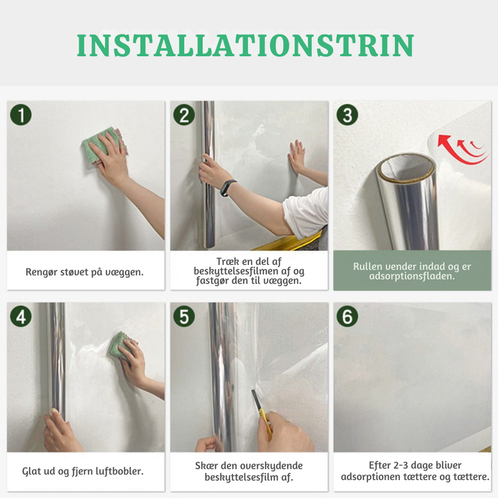 WallGuard™ – Pellicola Protettiva Murale Trasparente Elettrostatica