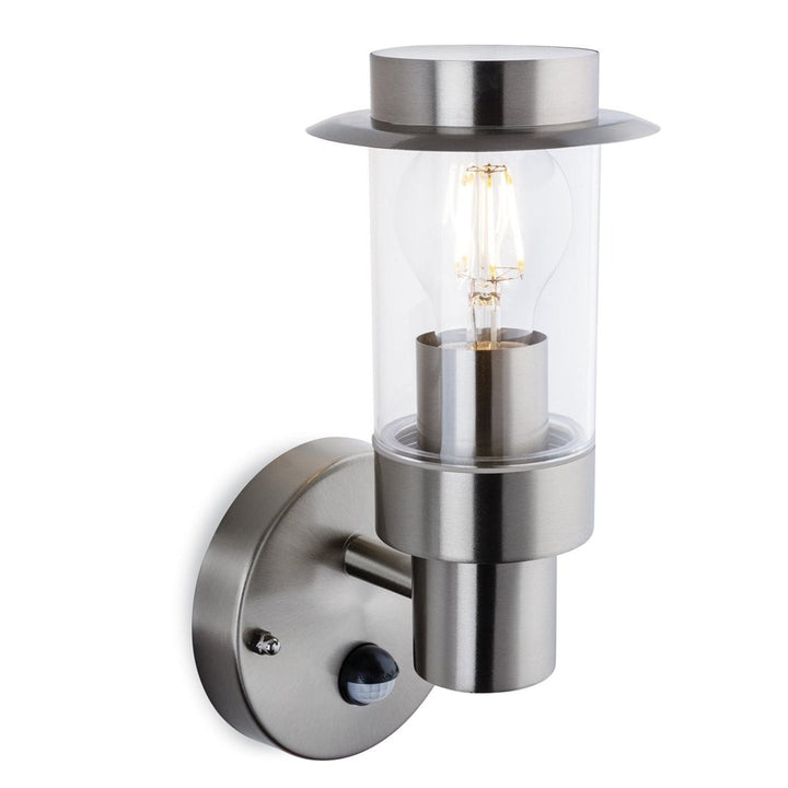 Lampada da Parete Esterno Hayes PIR, Acciaio Inossidabile