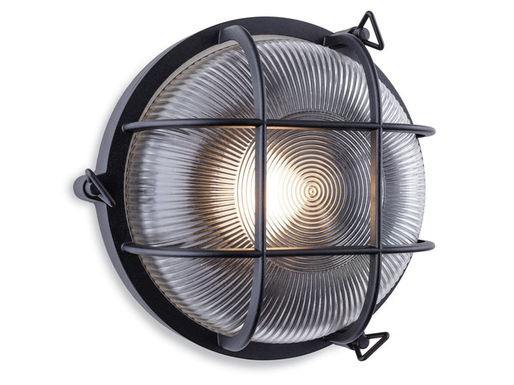 Carlton Lampada da Parete Caged Rotonda, Nera