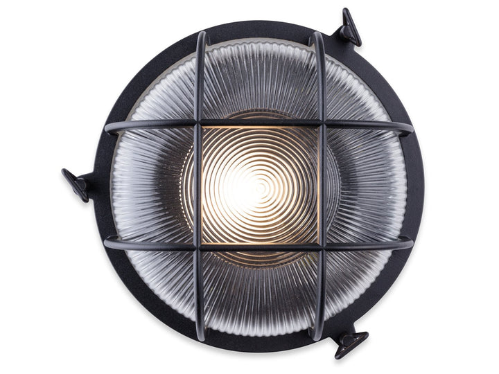Carlton Lampada da Parete Caged Rotonda, Nera