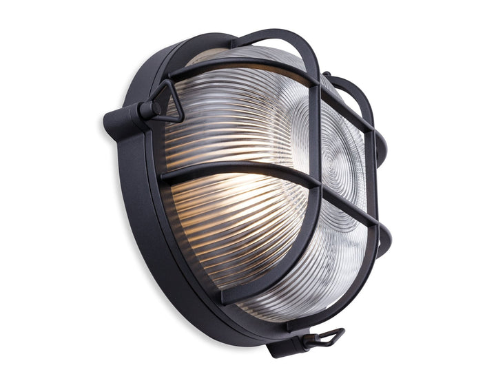 Carlton Lampada da Parete Caged Rotonda, Nera