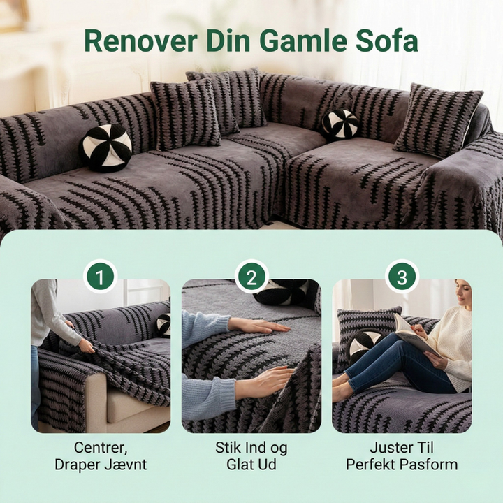 SofaHaven™ – Copertura per divano in velluto antiscivolo