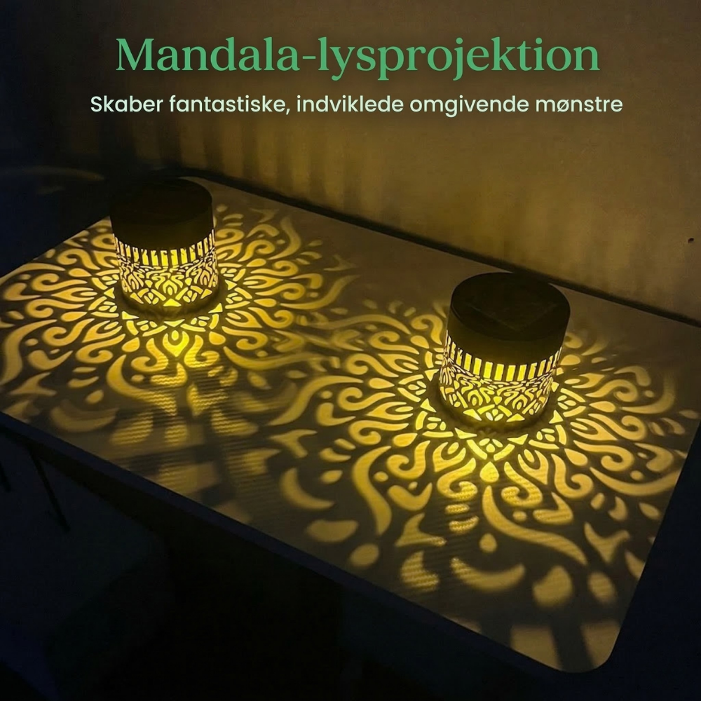 AuraGlow™ – Lampe de Projection Mandala Solaire