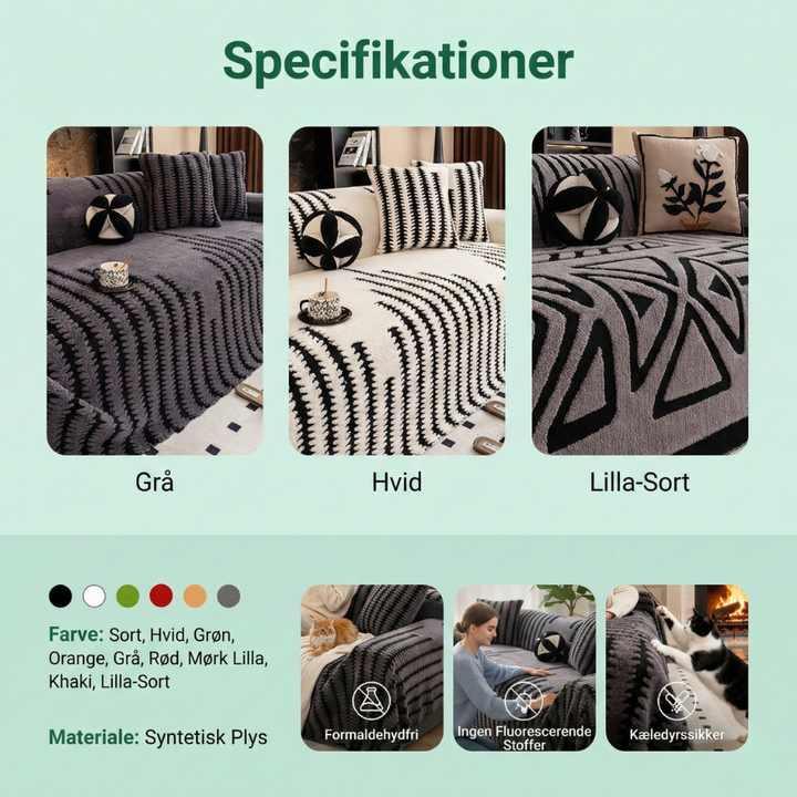 SofaHaven™ – Copertura per divano in velluto antiscivolo