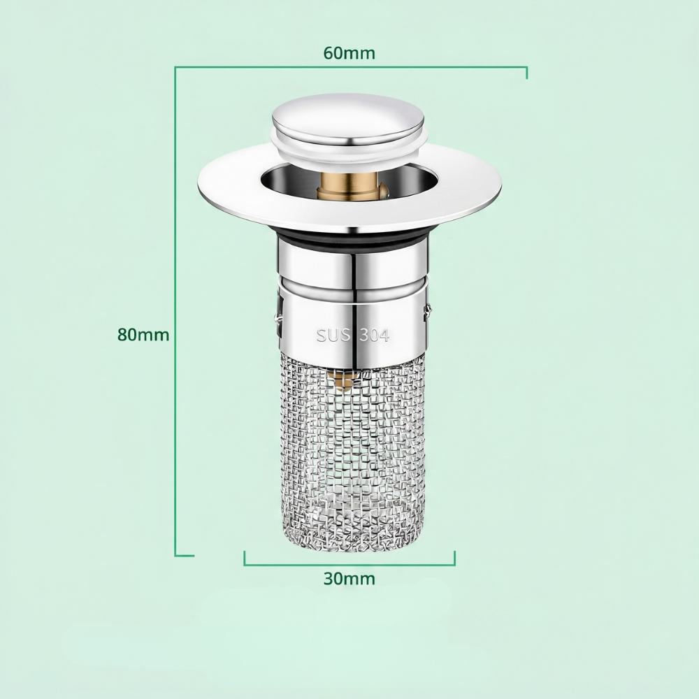 ClogFree™ – Filtro in Acciaio Inossidabile per Lavello da Cucina