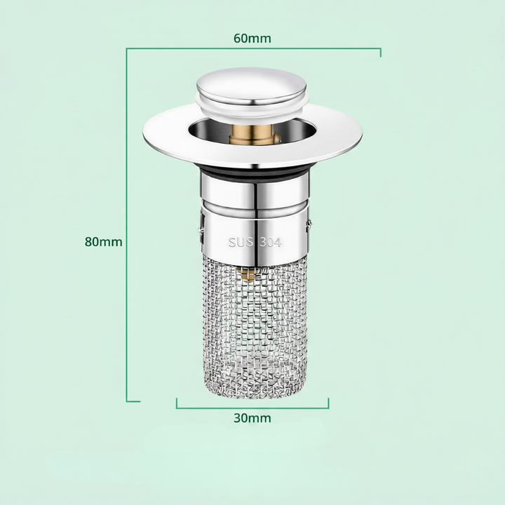 ClogFree™ – Filtro in Acciaio Inossidabile per Lavello da Cucina