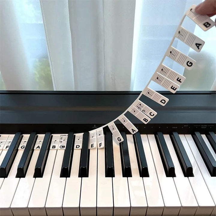 Etichette per tasti di pianoforte rimovibili