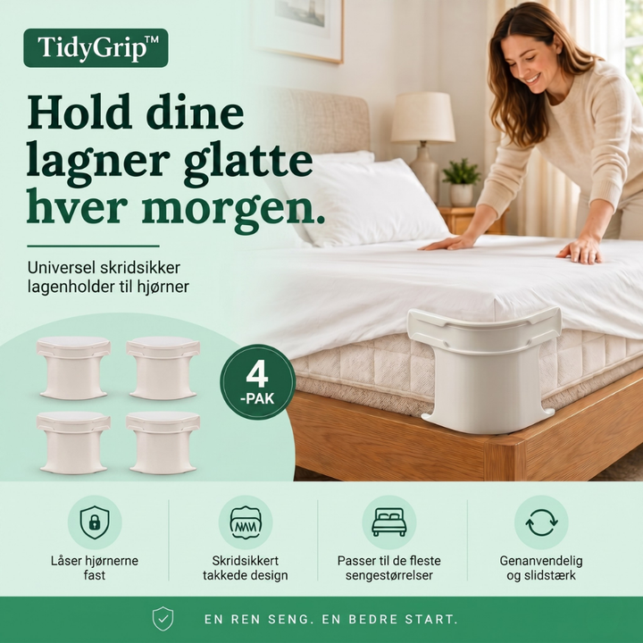 TidyGrip™ – Supporti per lenzuola antiscivolo universali per angoli