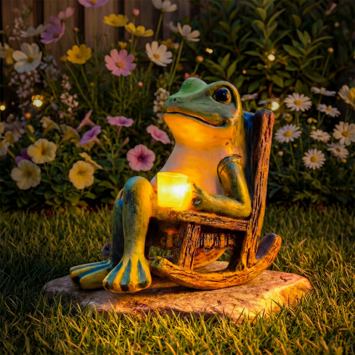GlowCroak™ – Figurine de Jardin Solaire : Décoration de Grenouille Lumineuse