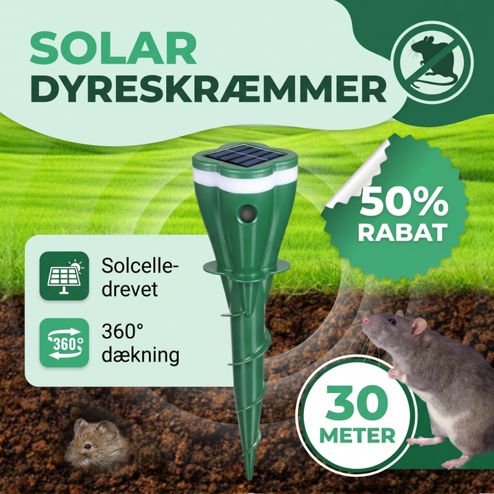 PestGuard™ – Répulsif Ultrasonique Solaire pour Animaux