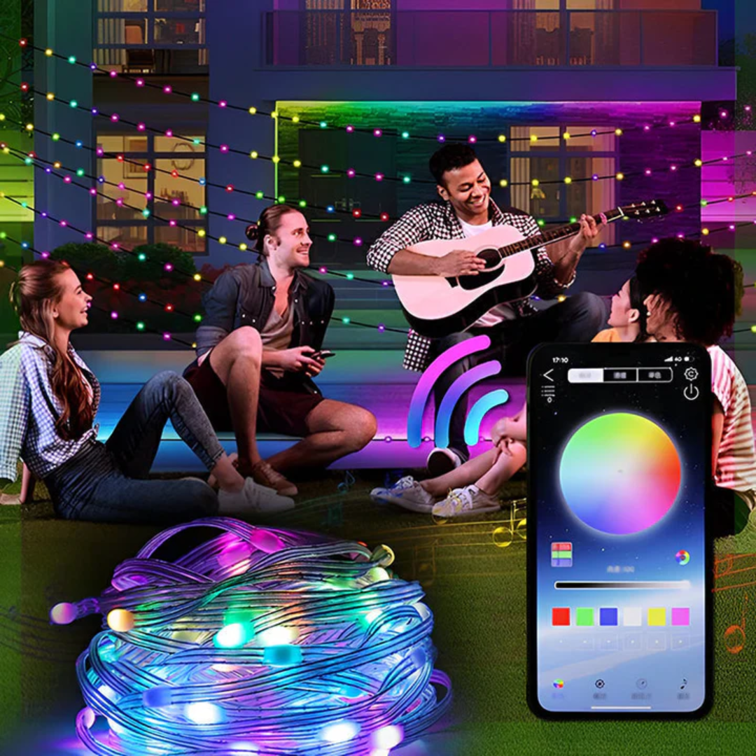 GlowVibe™ – Ghirlande LED colorate con telecomando