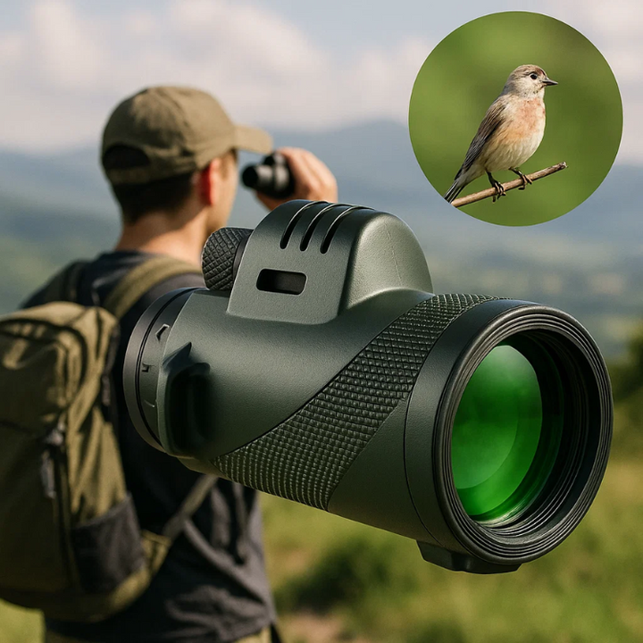 Monocolo Compatto Ultra-Zoom | Lente HD, Leggero e Perfetto per Escursionismo, Osservazione degli Uccelli e Eventi Sportivi