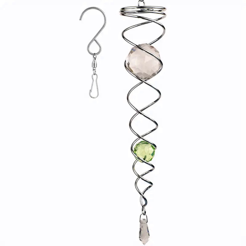 KrystalSpiral™ - Carillon à Cristal Rotatif pour Élégance et Énergie