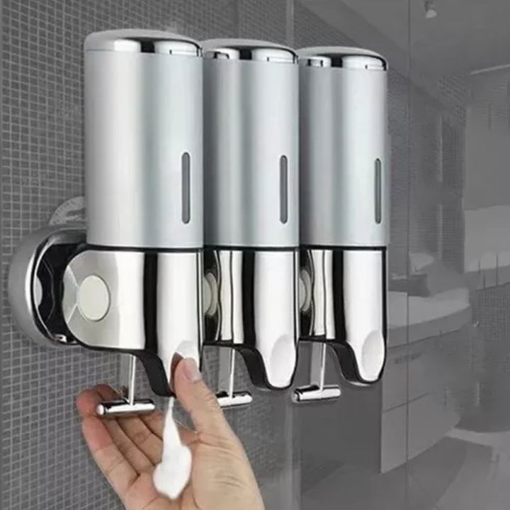 Distributore di sapone da parete | Acciaio inossidabile &amp; ABS | Design moderno | Salvaspazio &amp; Ricaricabile