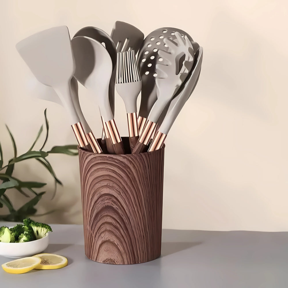 Utensili da Cucina in Silicone di Lusso | Set da 10 Pz