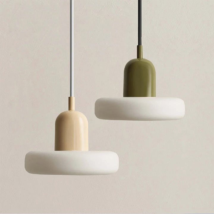 MorandiGlow: Lampada a sospensione minimalista in vetro e metallo in stile scandinavo – per sala da pranzo e soggiorno