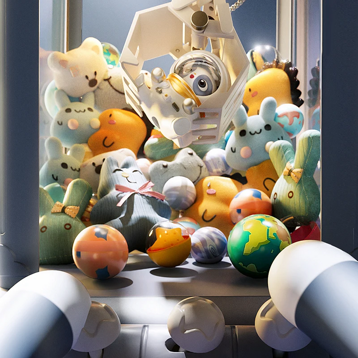 Macchina per Giocattoli Mini Operata da Monete per Bambini, Gioco Arcade con Premi di Peluche