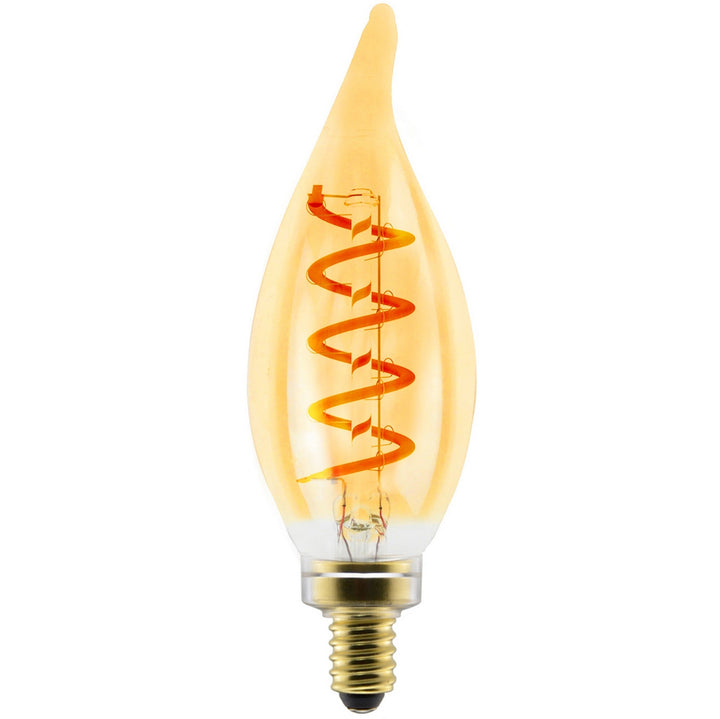 Candela a spirale decorativa in oro 136lm 2.5w LED Filamento E14 (10w eqv)