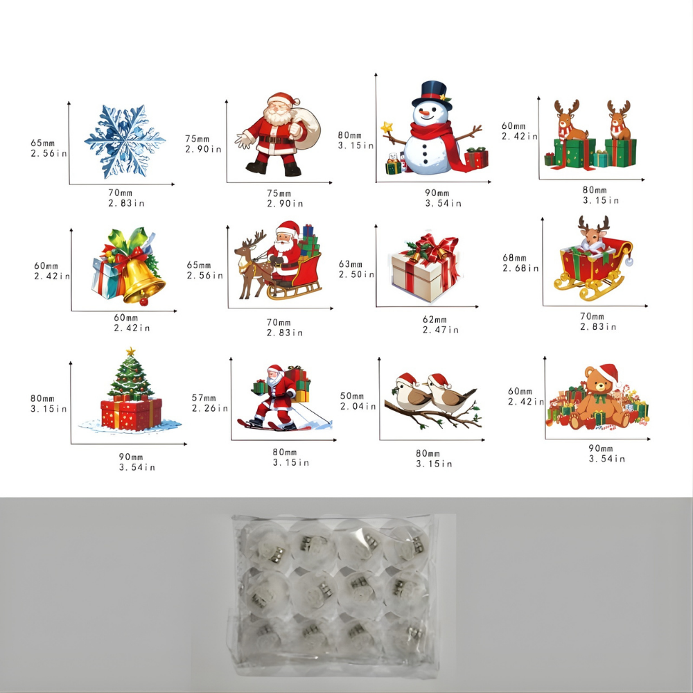 FestiShine™ – Set di Adesivi Murali Luminosi di Natale