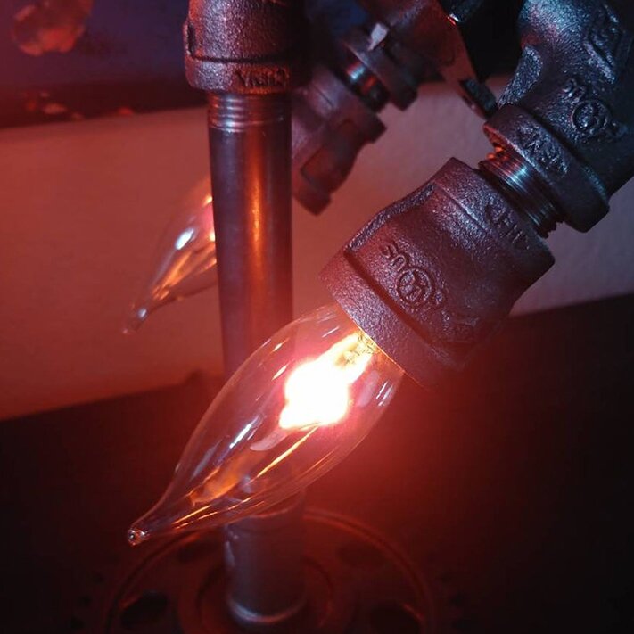 RaketenGlühen™ Lampada a Razzo Steampunk