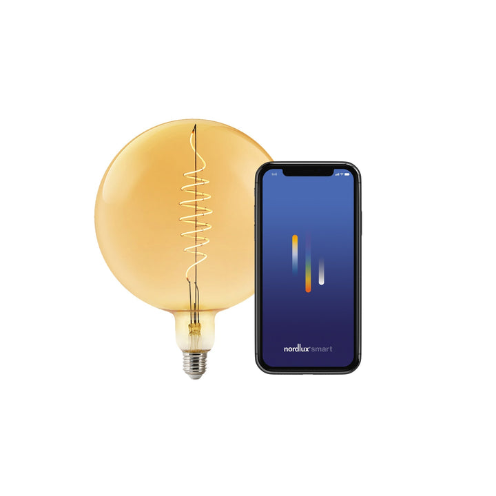 Lampadina Smart Deco G200 Globo E27 380lm, Ambra