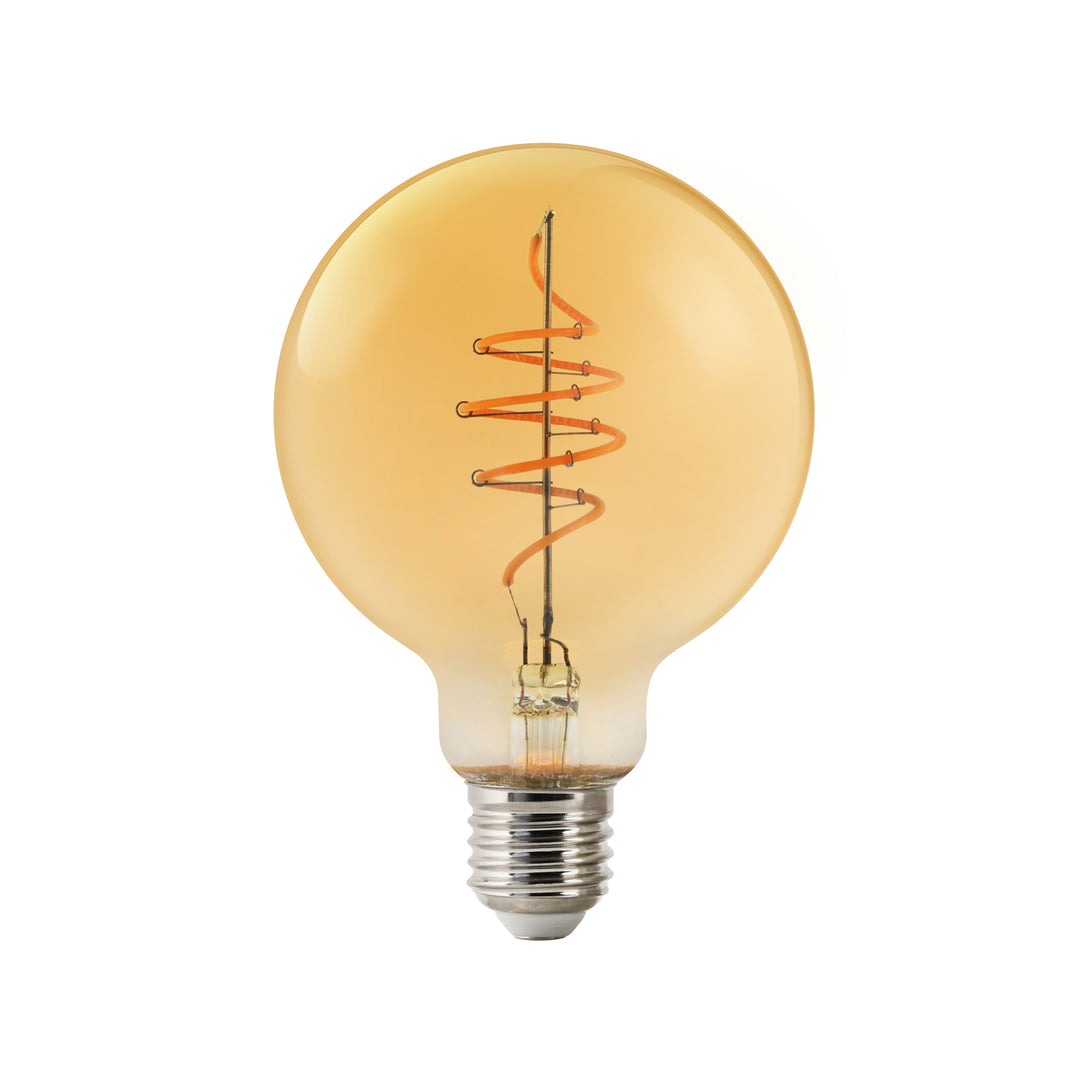 Lampadina Smart Deco G95 Globo E27 380lm, Ambra