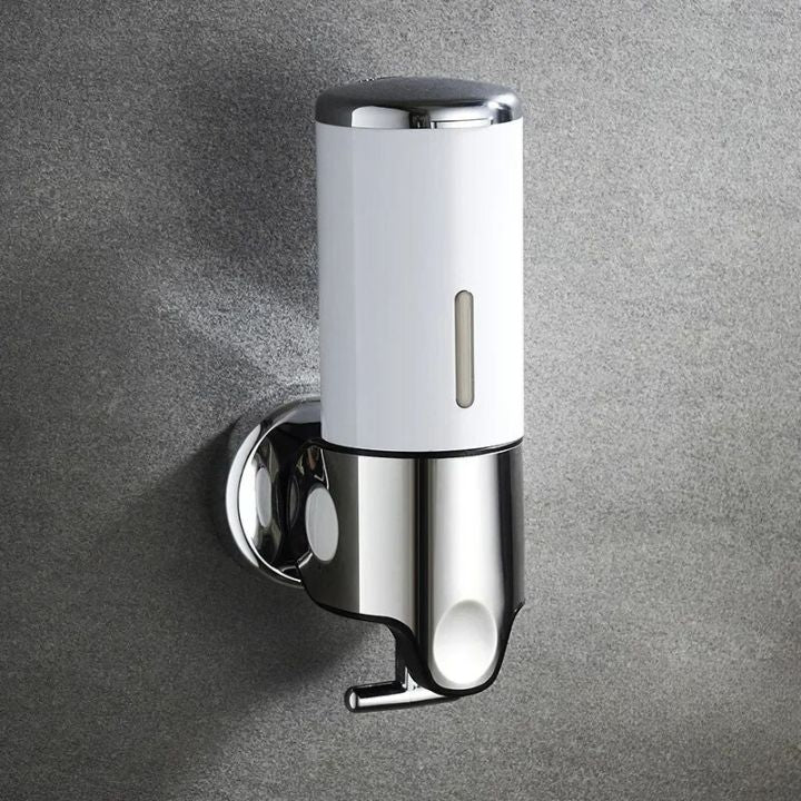 Distributore di sapone da parete | Acciaio inossidabile &amp; ABS | Design moderno | Salvaspazio &amp; Ricaricabile