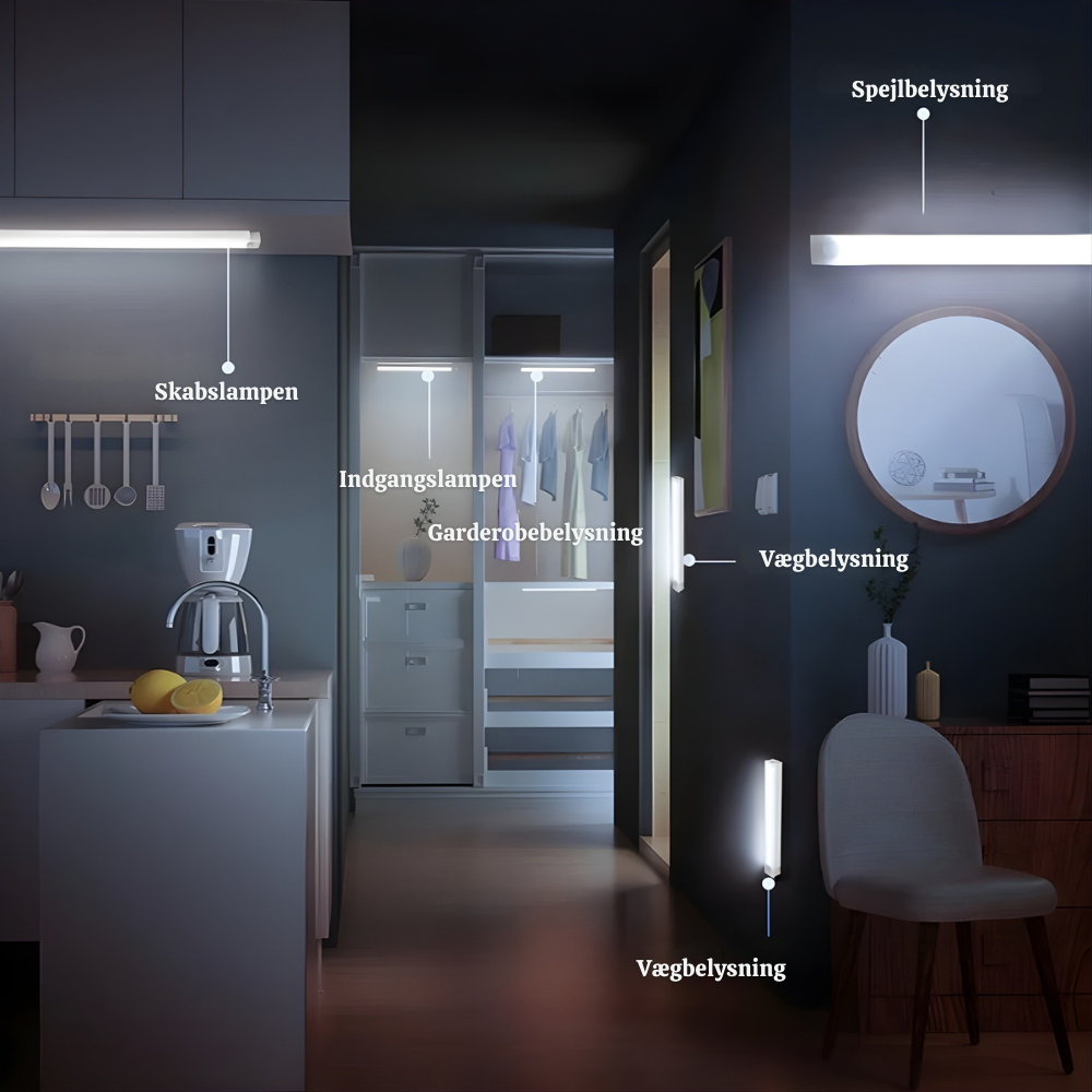 LumoBar™ – Barra luminosa LED magnetica intelligente con sensore di movimento