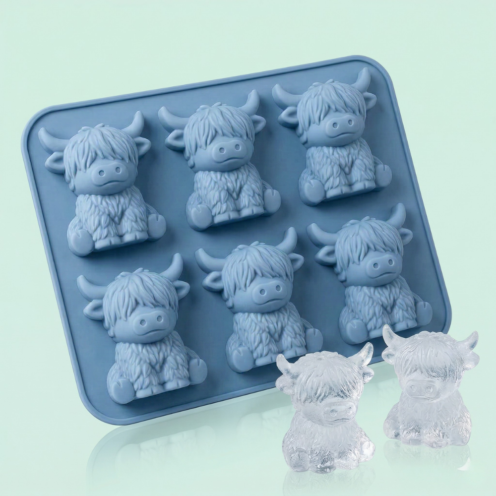 FrostMoo™ – Stampo per Ghiaccio 3D con Bestiame delle Highlands Scozzesi