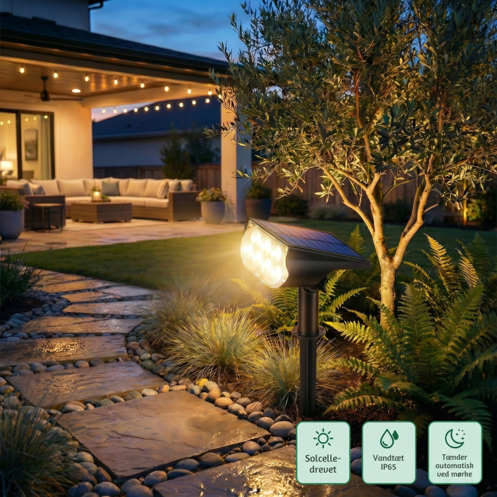 LysPro™ – Proiettore da giardino solare impermeabile