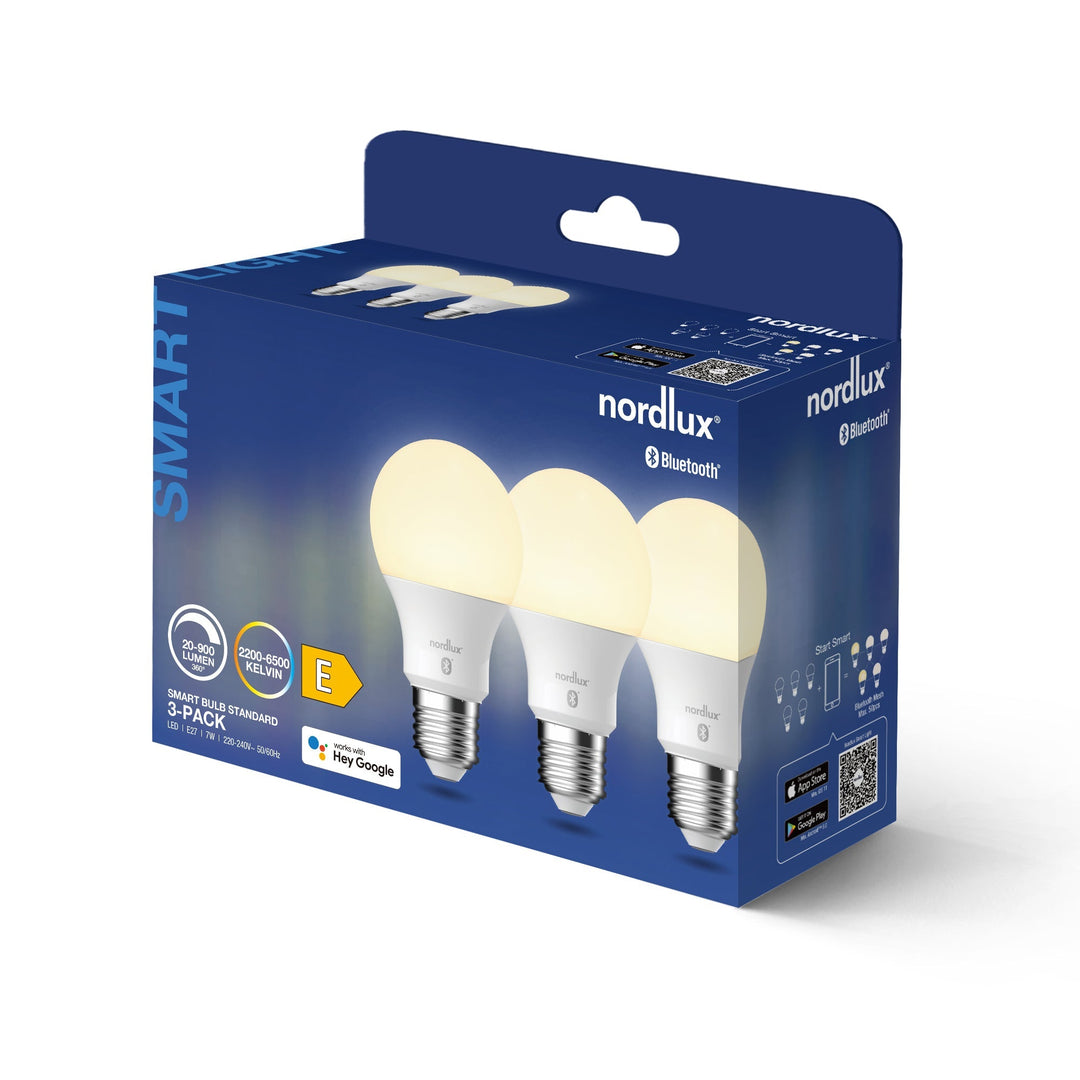 Pacco da 3 lampadine Smart Standard E27 | 900lm | 2200-6500k (equivalente a 60w)