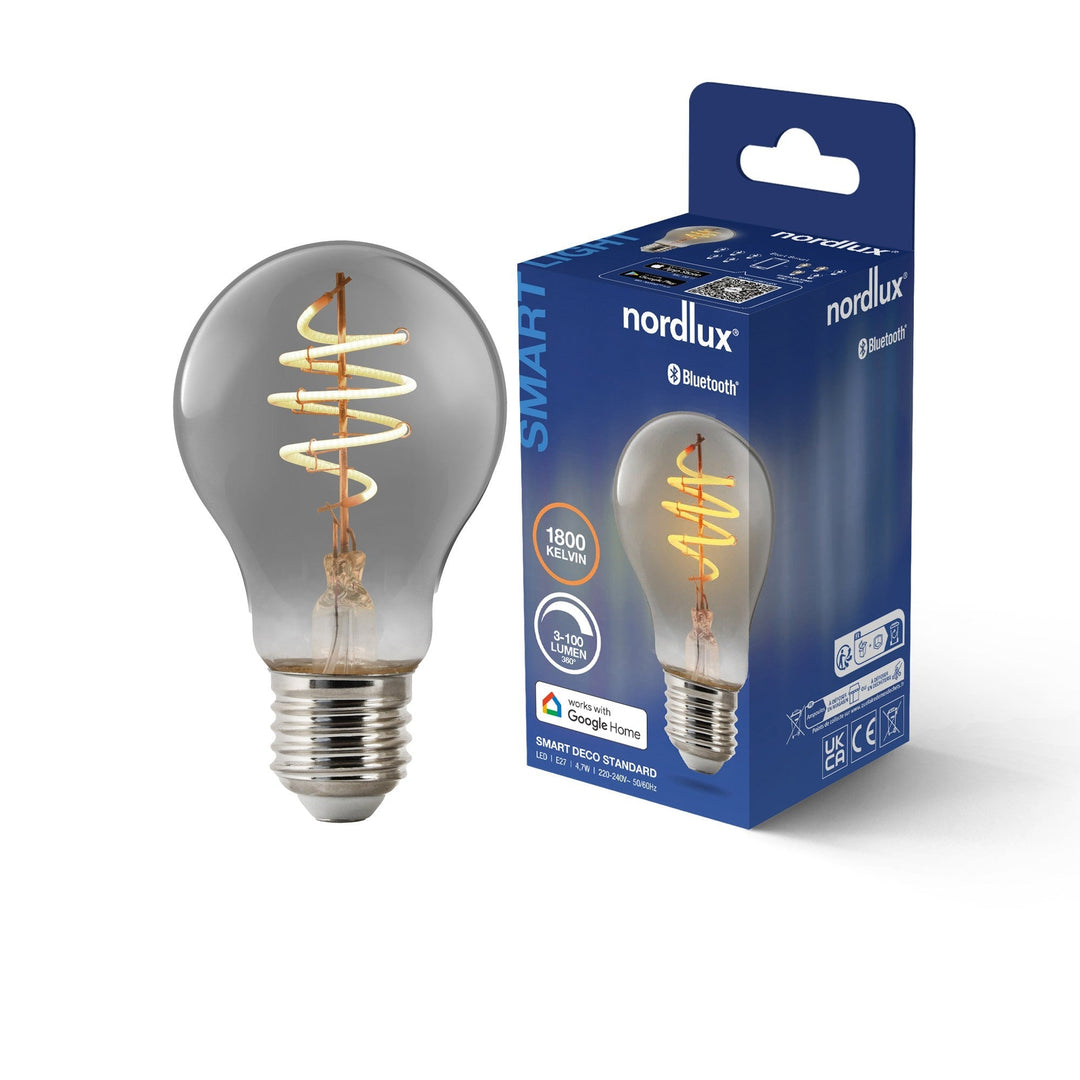 Lampadina Smart Deco Standard E27 100lm, Fumé