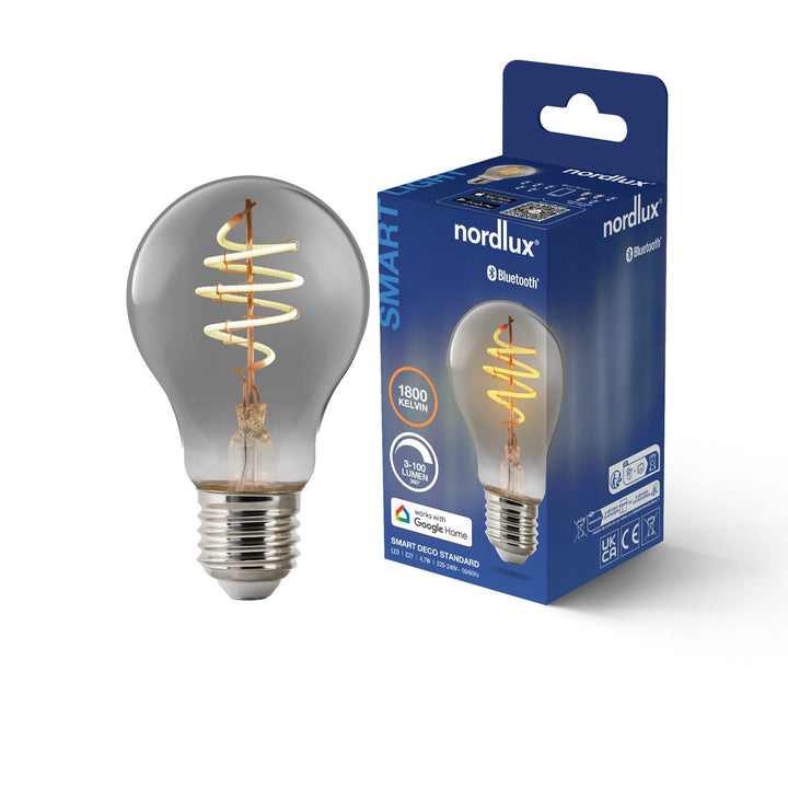 Lampadina Smart Deco Standard E27 100lm, Fumé