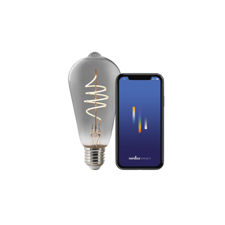 Smart Deco Edison E27 ST64 100lm Lampadina, Fumé