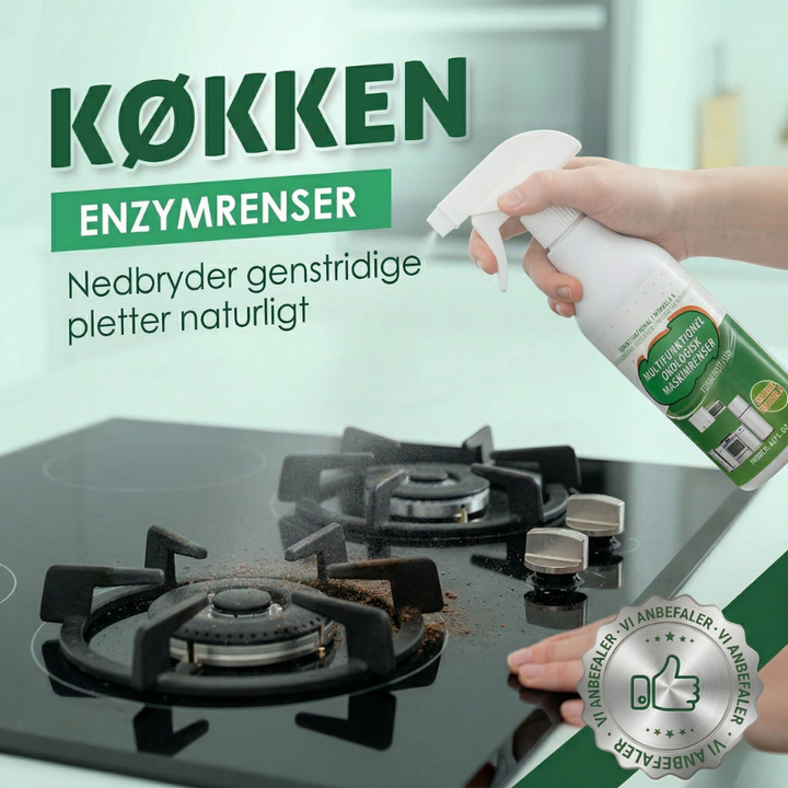 EnzyClean™ – Spray per la Pulizia a Base di Enzimi per la Cucina e Diverse Superfici
