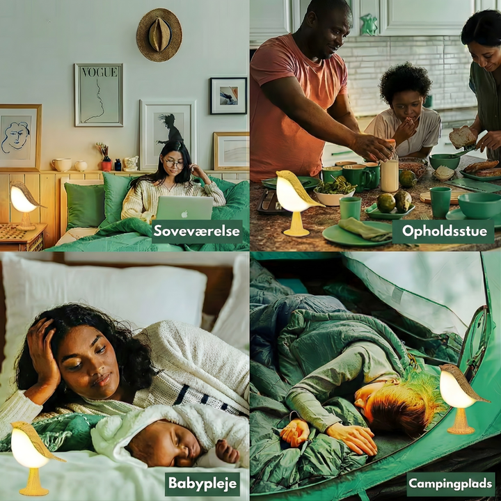 ZenGlow™ - Lampada da Comodino Elegante Ispirata agli Uccelli