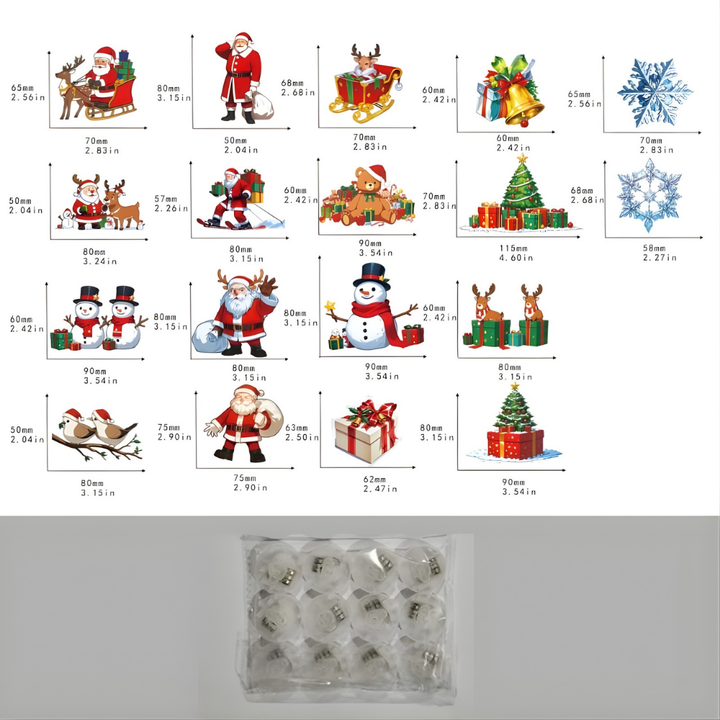 FestiShine™ – Set di Adesivi Murali Luminosi di Natale