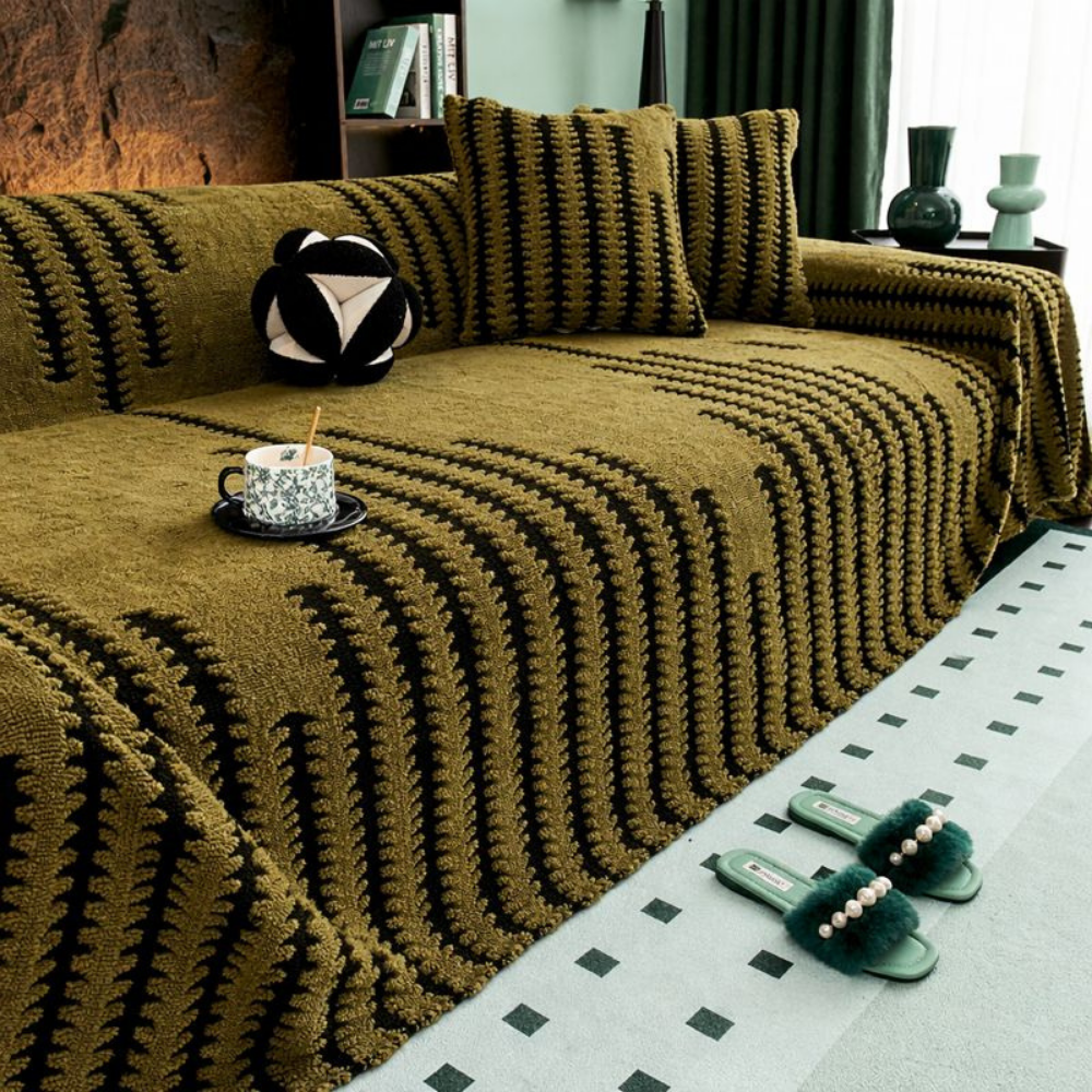 SofaHaven™ – Copertura per divano in velluto antiscivolo