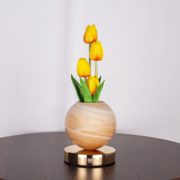 Lampada da tavolo a LED a forma di tulipano