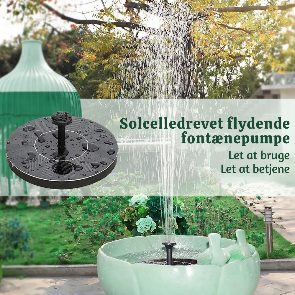 AquaBloom™ – Fontana galleggiante elegante alimentata da energia solare