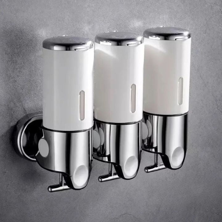 Distributore di sapone da parete | Acciaio inossidabile &amp; ABS | Design moderno | Salvaspazio &amp; Ricaricabile