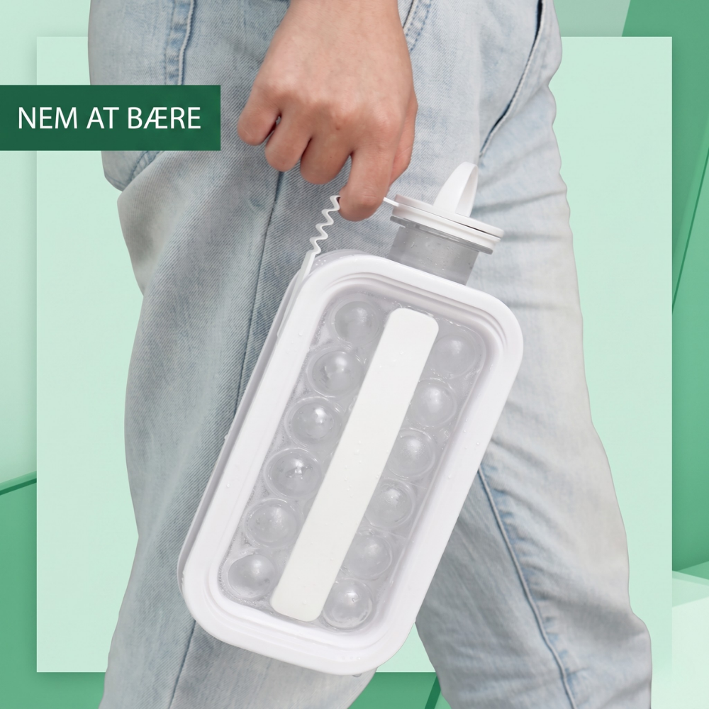 FrostyCraze™ – Bottiglia Portatile 2-in-1 per Palline di Ghiaccio e Ghiaccio