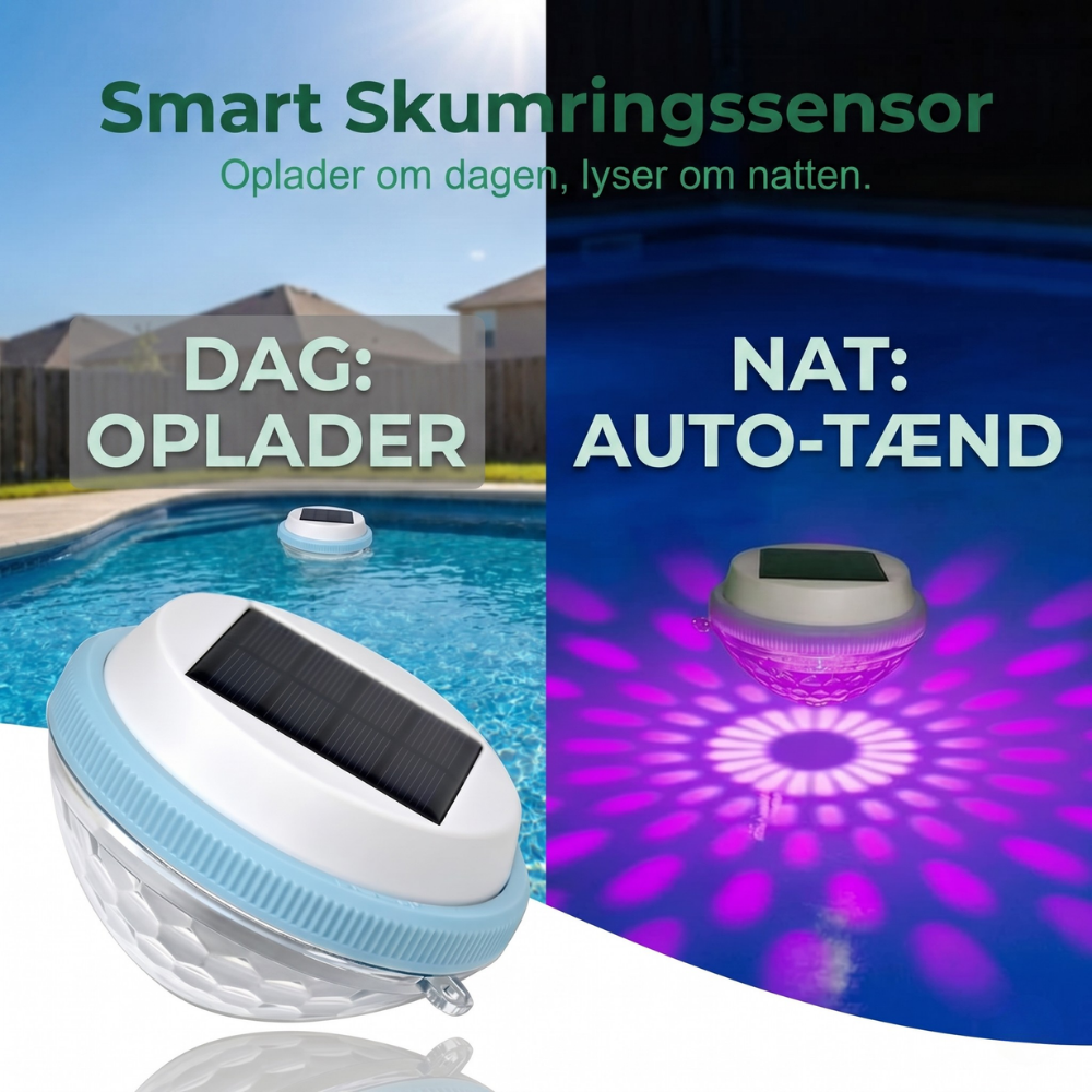 HydraGlow™ – Lampada da piscina solare impermeabile con colori RGB