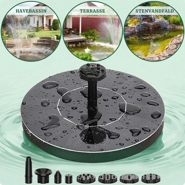 AquaBloom™ – Fontaine à Eau Flottante Solaire Élégante