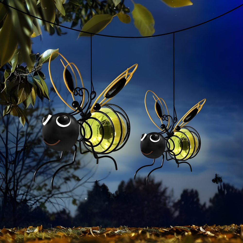 LysBee™ – Lampe suspendue alimentée par énergie solaire pour le jardin