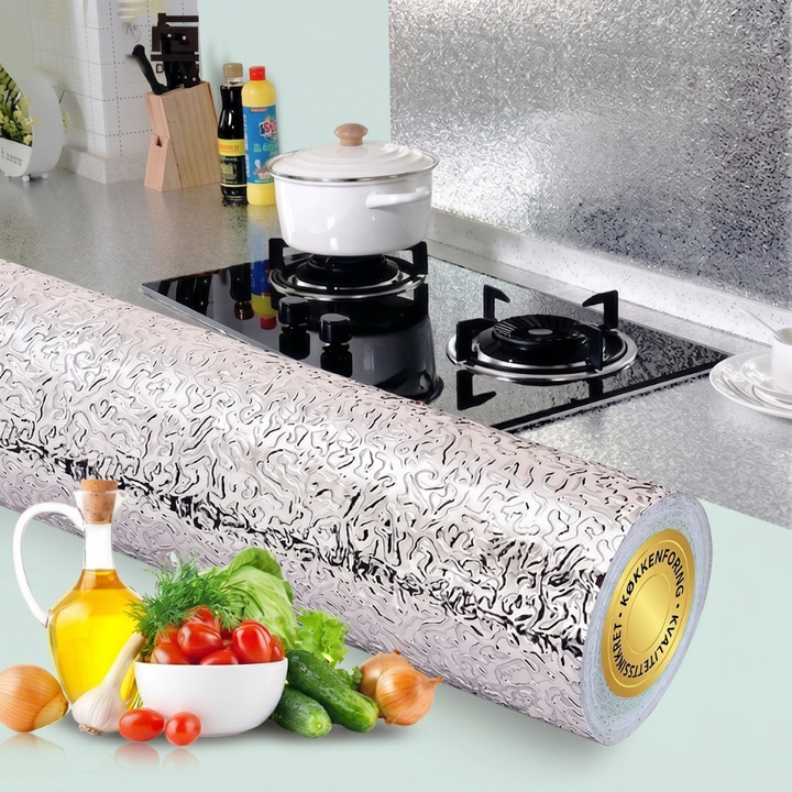 ShieldFoil™ – Foglio di Alluminio Adesivo Resistente ai Grassi per la Cucina