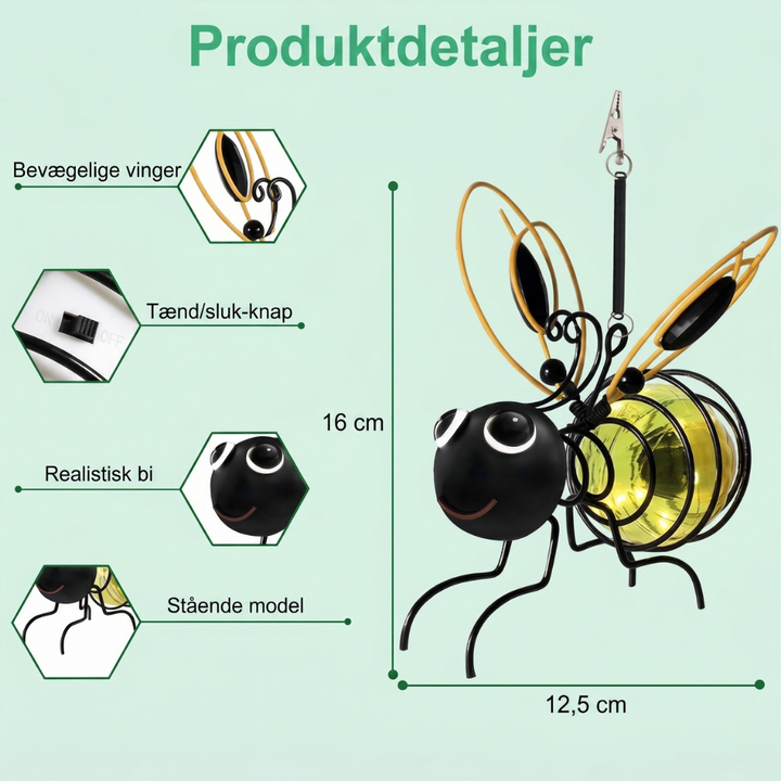 LysBee™ – Lampe suspendue alimentée par énergie solaire pour le jardin