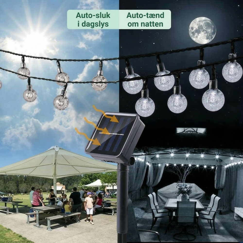 DuskCharm™ – Luci decorative a energia solare impermeabili con luci a sfera