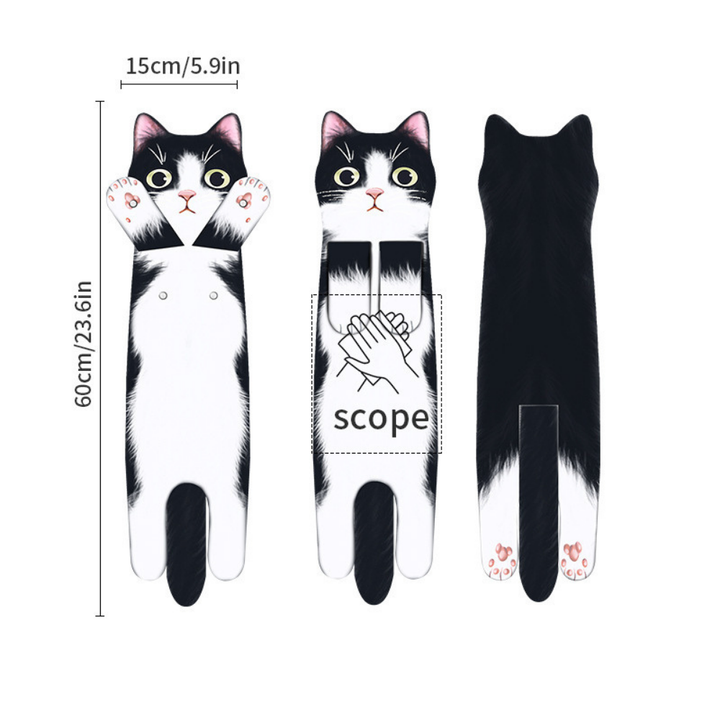 CozyPurr™ – Asciugamano in Pile Appeso con Motivo di Gatto
