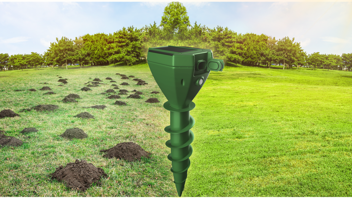 EcoShield™ – Répulsif solaire pour taupes et rongeurs